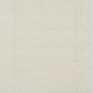 Woven Ridge Ash Ivory Wool Rug, Hand-Woven Ribbed Directional Weave, Ivory Cream Area Rug 8x10 image 1