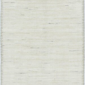 Alfombra de lana Warm Grain Acorn Ivory, tejido tribal texturizado anudado a mano, alfombra de área color crema marfil 8x10 imagen 2