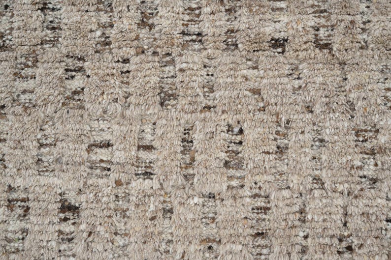 Still Water Burlap Camel Wool Rug, Hand-Knotted Tonal Washed Pattern, Warm Camel Area Rug 8x10 image 5