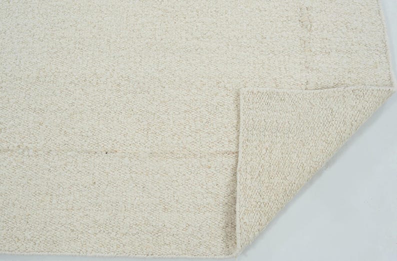Woven Ridge Attic Honey Wool Rug, Hand-Woven Ribbed Directional Weave, Warm Honey Area Rug 8x10 image 5