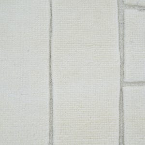 Quiet Weave Bramble Ivory Wool Rug, Hand-Knotted Tone-on-Tone Subtle Texture, Ivory Cream Area Rug 8x10 image 3