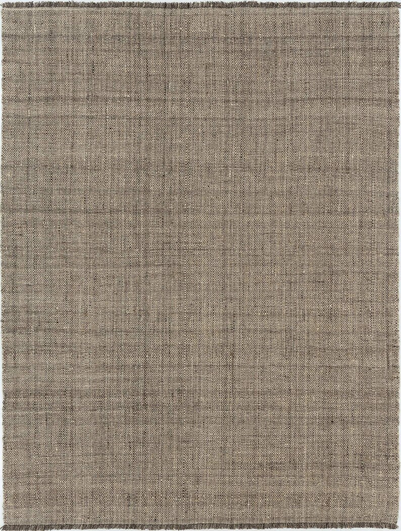 Tappeto Woven Ridge Current in lana color crema, tessuto a mano con trama a coste direzionali, tappeto color crema 8x10 immagine 2