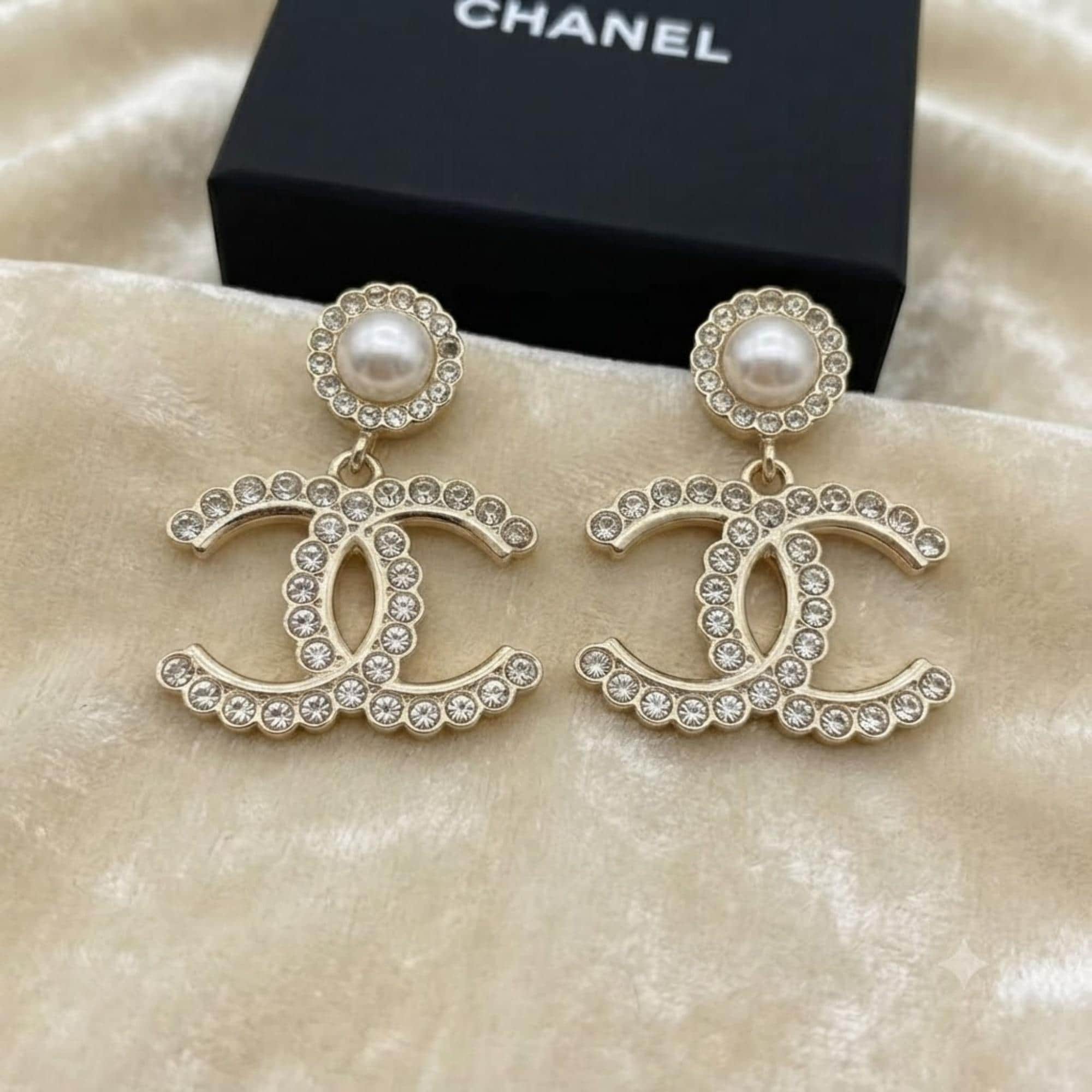 Rhinestone Chanel Logo - Etsy