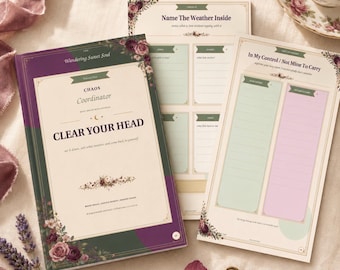 Chaos Coordinator Brain Dump Journal,28 Page Printable Mini Journal PDF