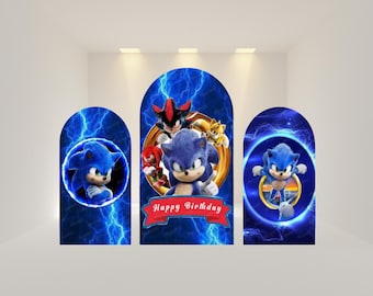 The Hedgehog Arch Backdrop Cover | Polyester Event Backdrop| Ship from USA|Stretch Fabric Backdrop