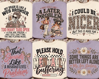 Lustiges, sarkastisches PNG-Bundle mit Frauenmotiven, Humorvolle Sublimationsdesigns zum Thema „Mentale Belastung“, Retro-Leoparden-Zitat (PNG), T-Shirt-Download für Ehefrauen und Mütter
