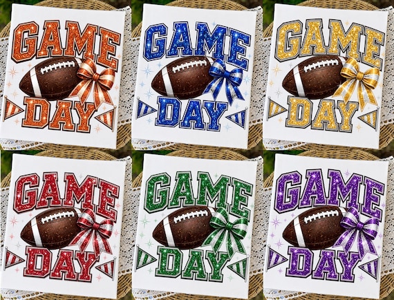 Football Game Day Png Bundle, Football Png, Game Day Png, Football Mama Png, Touchdown Season Png, Sport Png, Football Mom Coquette Bow Png