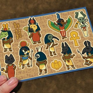 Egyptian Gods Sticker Sheet