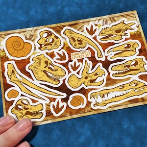 Dinosaur Skull Sticker Sheet