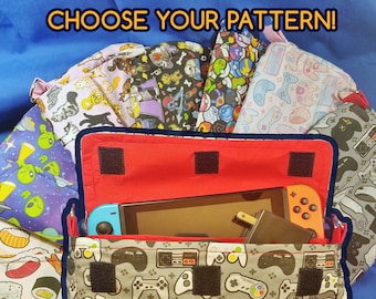 CHOOSE YOUR PATTERN Nintendo Switch Carrying Case - Switch Lite Carrying Case - Made to Order