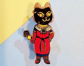 Bast Enamel Pin - Egyptian God Enamel Pin - Bastet Enamel Pin