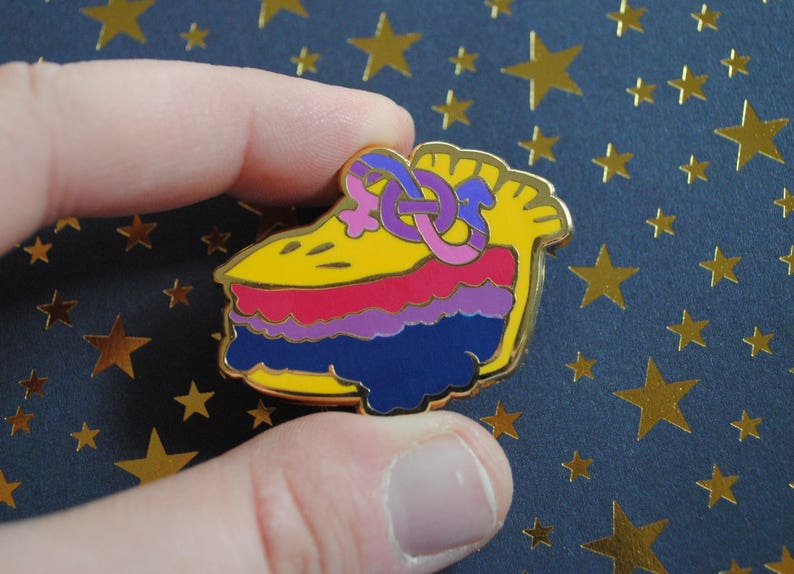 Pastry Pride Enamel Pins Sets & Individual Gay Pride Pin, Trans Pride Pin, Ace Pride Pin, Pan Pride Pin, Bi Pride Pin, Lesbian Pride Pin Bi Pie