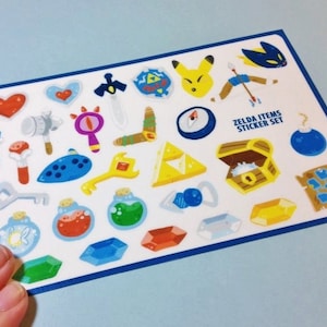 Legend of Zelda Sticker Sheets Zelda Items