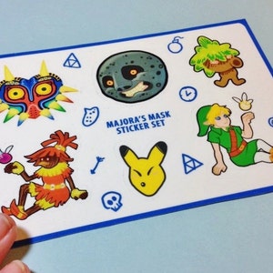 Legend of Zelda Sticker Sheets Majora's Mask