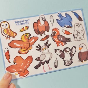 Hojas de pegatinas de aves rapaces