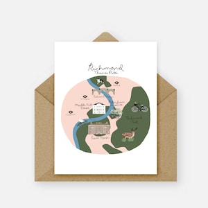 Richmond Thames Path Greeting Card
