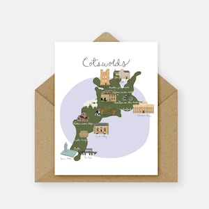 Tarjeta de felicitación de los Cotswolds de Inglaterra