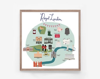 Royal London Illustrated Art Print