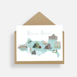 Tarjeta de felicitación del Parque Nacional Brecon Beacons