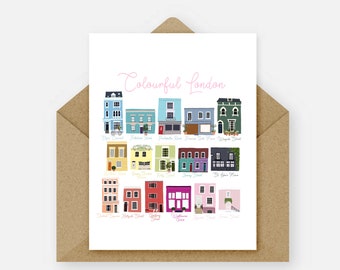 Colourful London Greeting Card