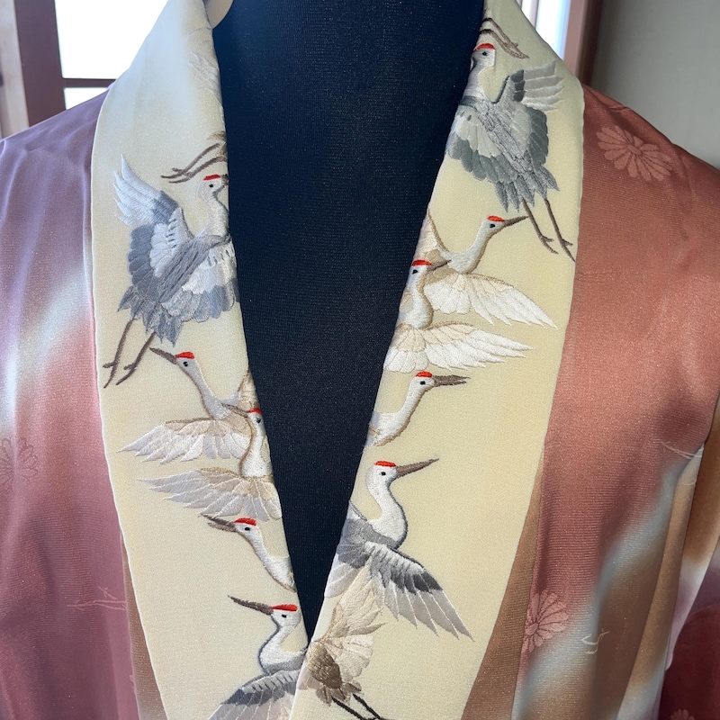 Fur Trimmed Silk Kimono - Etsy