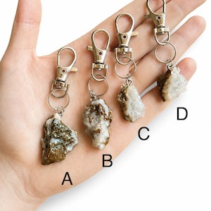 Keokuk Geode Keychain | Handmade, Hand Mined | One-of-a-Kind