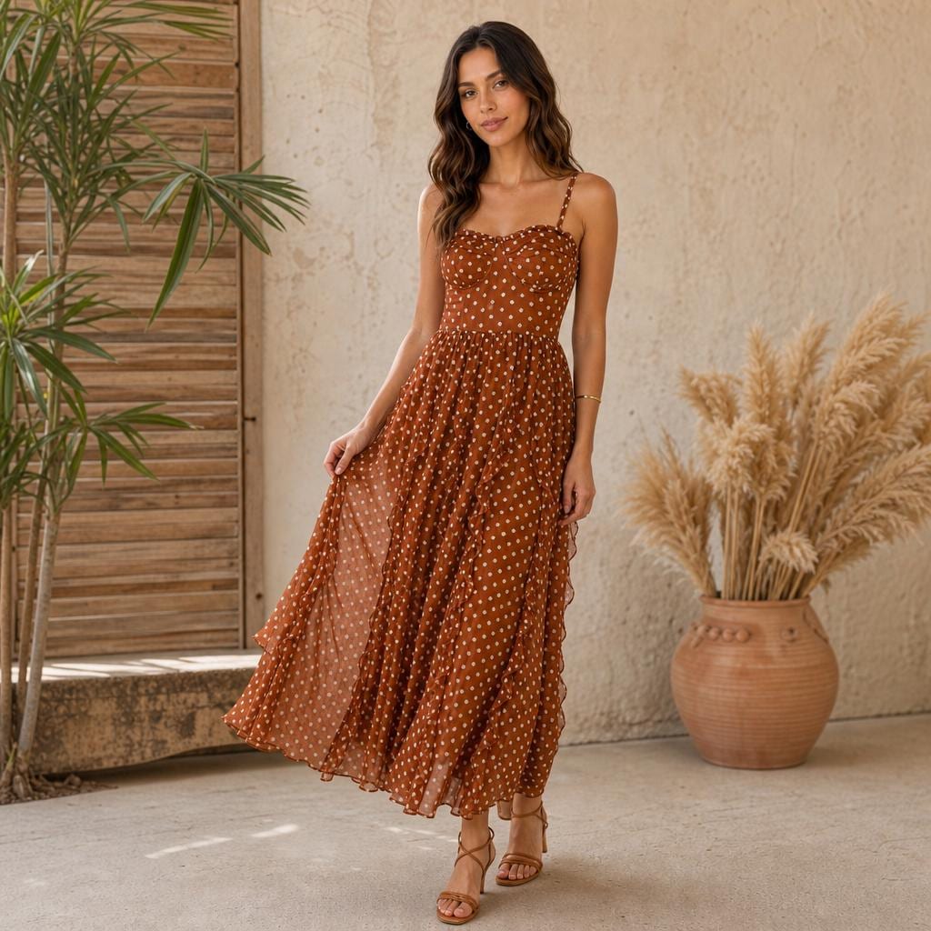 Brown Daisy Dress