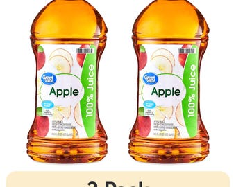 Value 100% Apple Juice, 2 Pack Family Size (96 fl oz)
