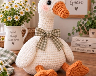 Crochet Goose Amigurumi Pattern | Easy Beginner Tutorial (PDF Download)