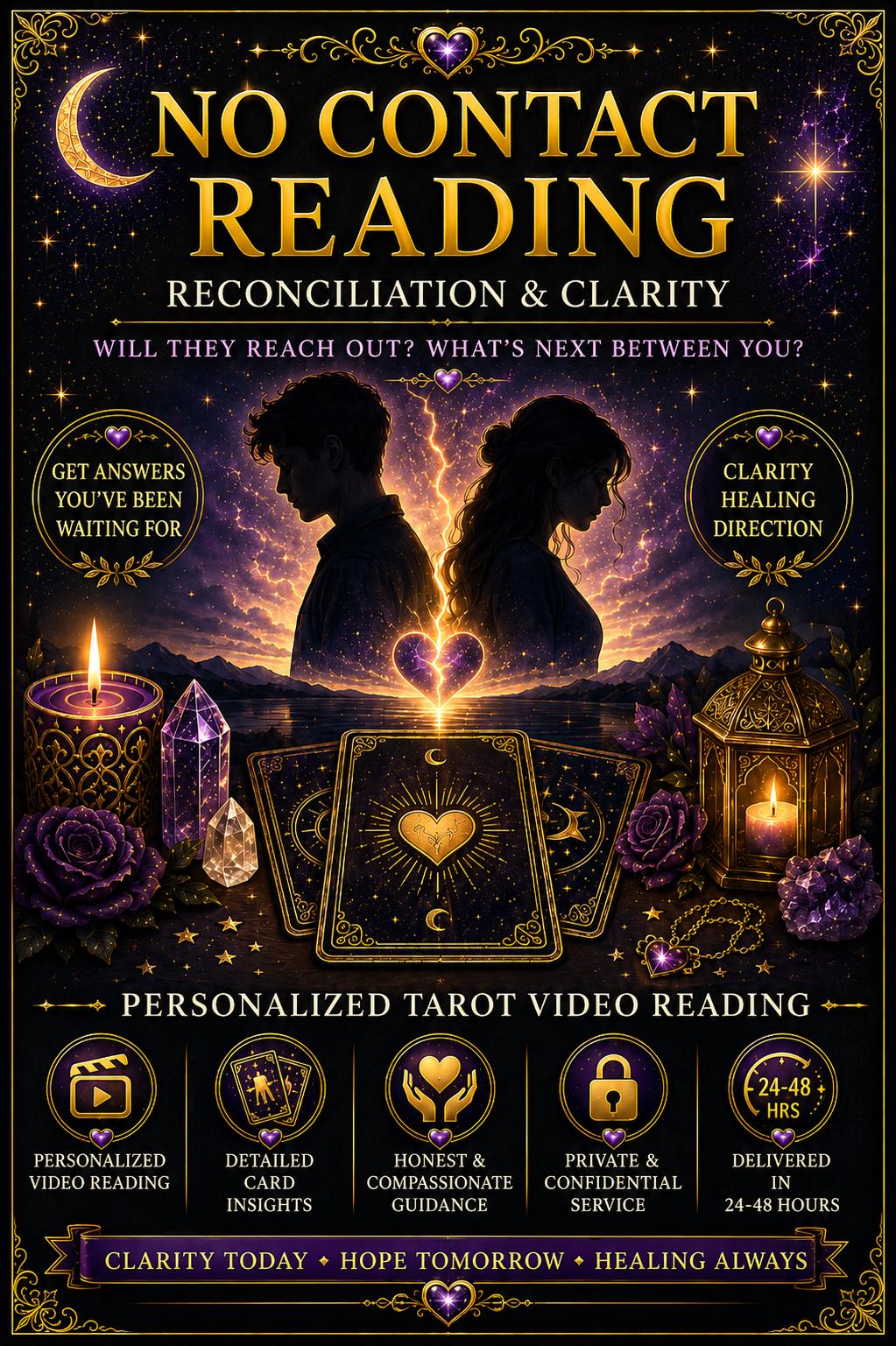 No Contact Reading | Reconciliation Guidance | Will They Reach Out? | Personalized Tarot Video