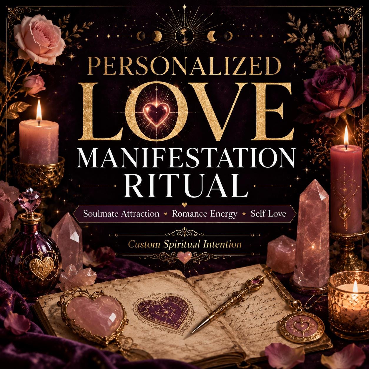 Personalized Love Manifestation Ritual, Soulmate Attraction, Romance Energy and Self Love