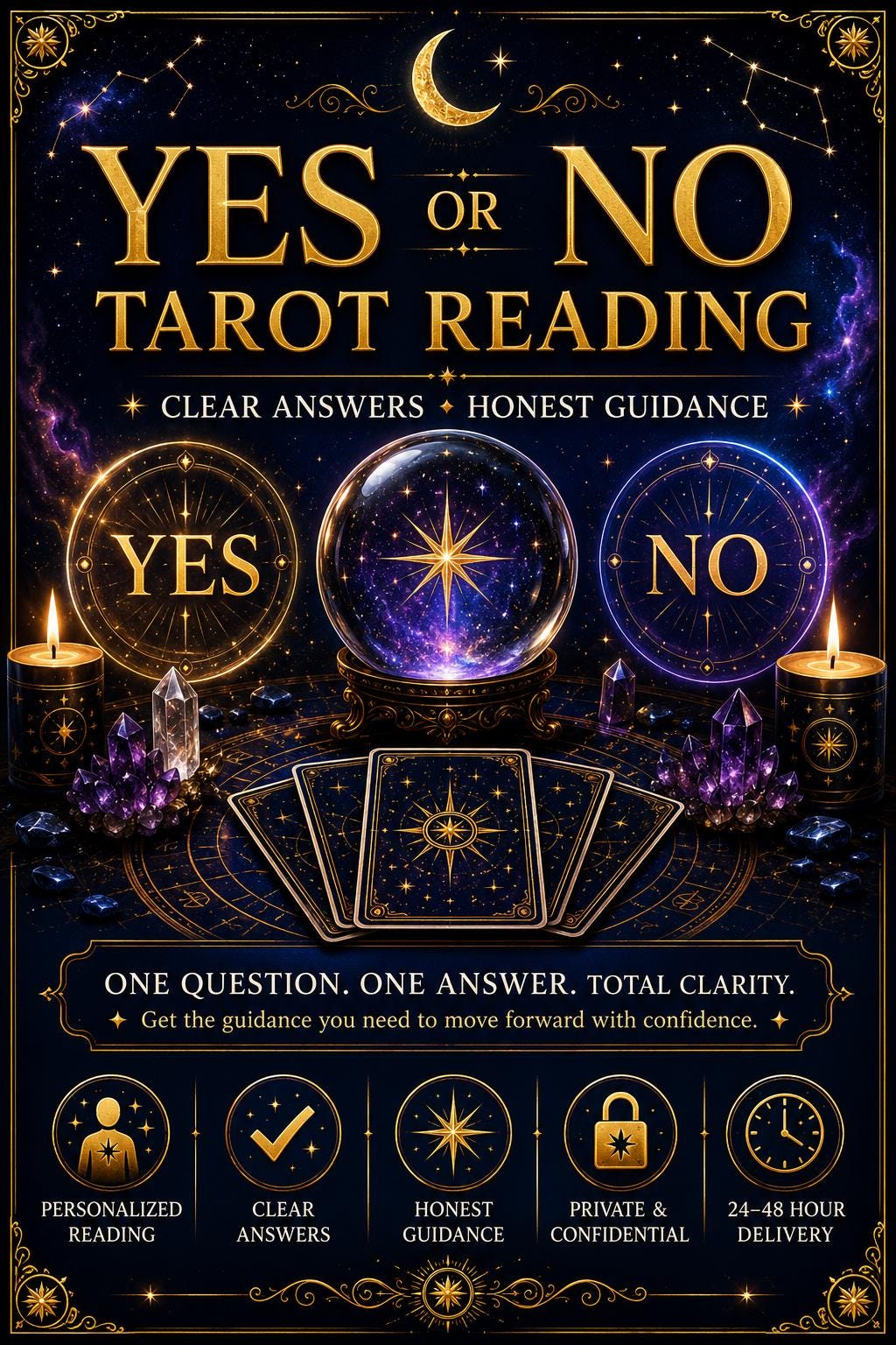 Personalized Yes or No Tarot Reading | Psychic Guidance for Love, Career & Life Questions