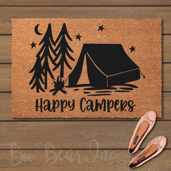Happy Campers Doormat Welcome Mats- Fun Doormats Customized