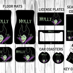 Custom Maleficent Car Mat Accessory Set