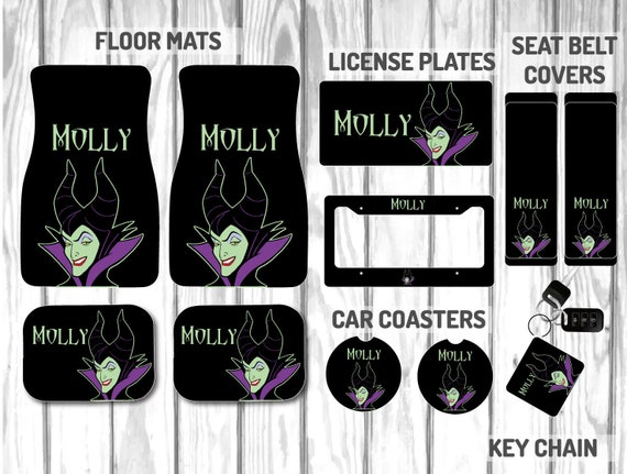 Custom Maleficent Car Mat Accessory Set