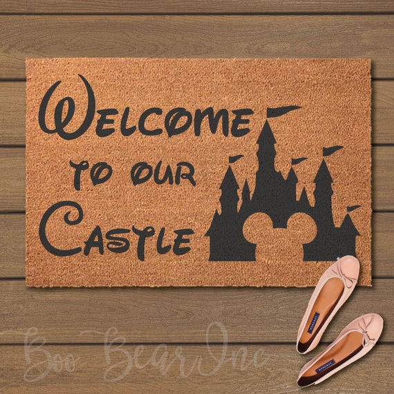 Benvenuti nel nostro zerbino del castello - Tappetini di benvenuto -  Tovagliette divertenti - Tappetino per porte Disney