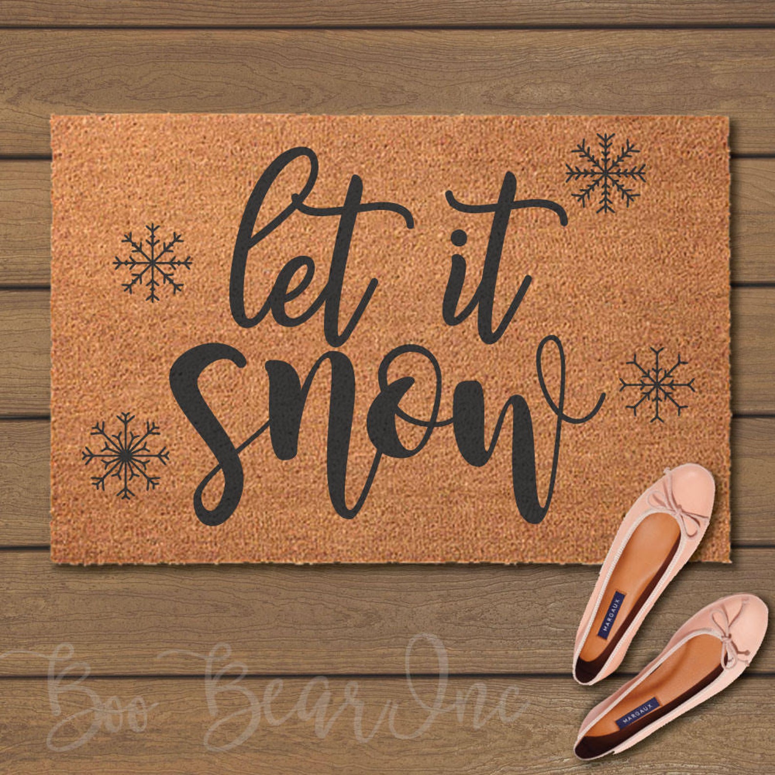 Let It Snow Doormat Mats Fun Doormats Customized Etsy
