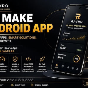 Custom Mobile App Development Service | Android App Developer | Startup & Business Apps | Ravro