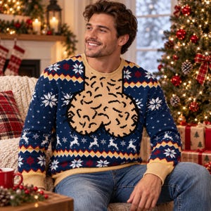 Funny Dicky Meme Ugly Sweater, Jingle Balls Christmas Ugly Sweater Man Chest Cleavage Ugly Sweater, Christmas Gift For Dad Husband