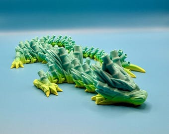 Articulated Bamboo Dragon Fidget Toy, 3D Printed PLA Desk Accessory