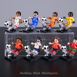 22 Figurines Miniatures De Joueurs De Football – Avec 2 Ballons, En PP Peint à La Main, 4 Cm, Pour Diorama