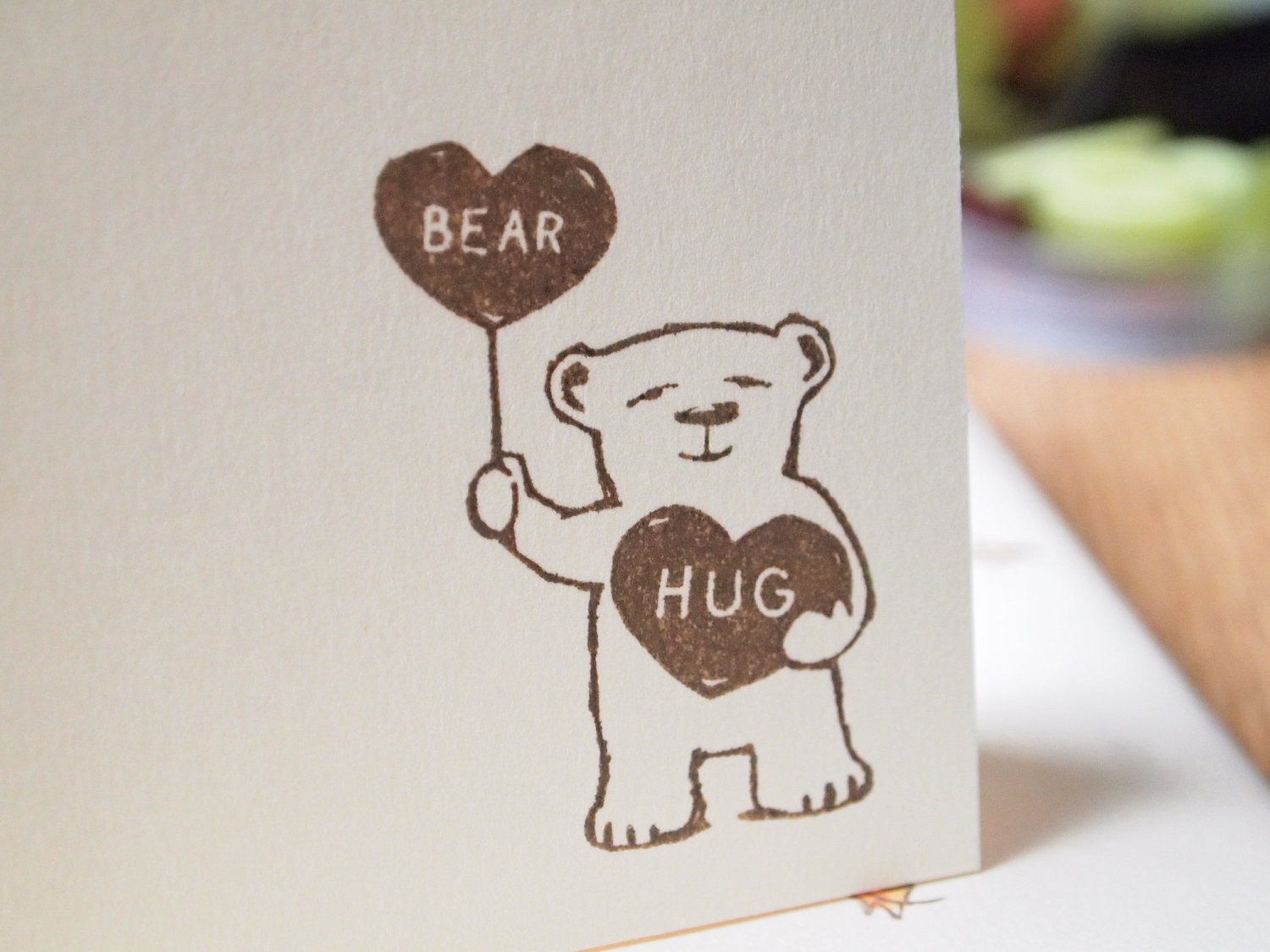 Bear Hug Note Cards Set of 8 Etsy