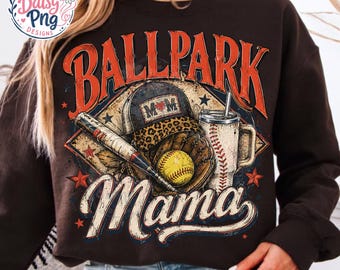 Retro ballpark mom PNG, Mom Game Day, Football Season png, Trendy Football team, Distressed Football Mom Shirt Design (Digital Download)