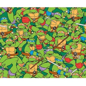 Cuarto Gordo o Medio Metro Teenage Mutant Hero Turtles 100% Tela De Algodón 