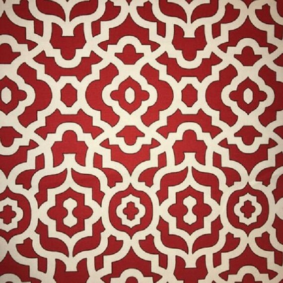 Fabric Icon De Holdings Llc Waverly Inspirations Lattice Ruby Etsy