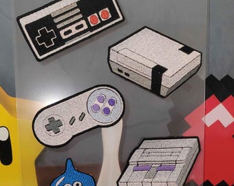 Retro Gaming Embroidered Patch | 80s 90s Console & Character Accessory
