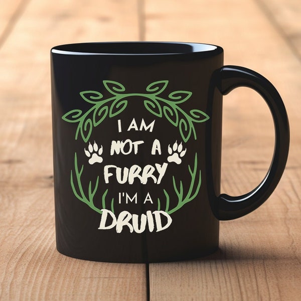 I'm a Druid Funny Coffee Mug Nerd Geek Furry Druidic Nature DnD BG3 WOW RPG Game Mug Halsin Druid Videogame Cup gift for men women tea mug