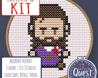 Gale Cross Stitch Kit – Baldur's Gate 3 Beginner Pattern