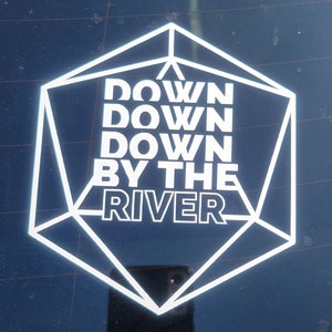 Baldur's Gate 3 Vinyl Decal Down By the River BG3 Astarion Karlach Gale Lae'zel Halsin Shadowheart Videogame Decor Baldurs Gate Car Window