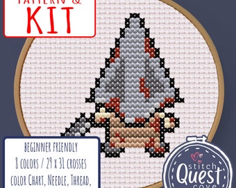 Pyramid Head Cross Stitch Kit – Beginner Video Game Pattern